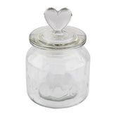 Jogo Porta Mantimentos com Tampa Coração Old Fashion de Vidro 650ml - Ela Decora